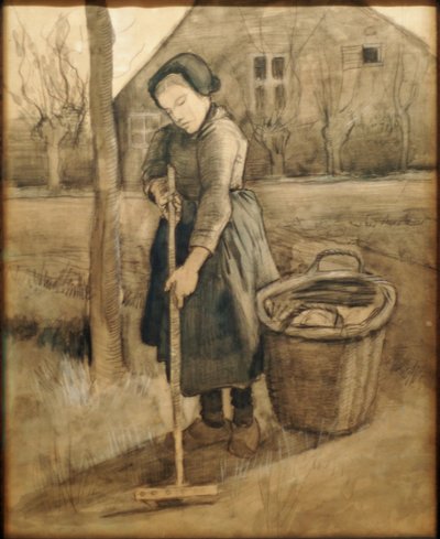 Girl with a Rake by Vincent van Gogh